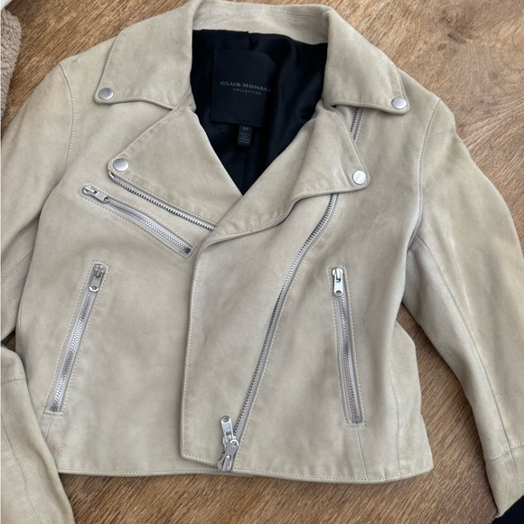 Club Monaco Jackets & Blazers - Club Monaco Light Tan Leather Jacket